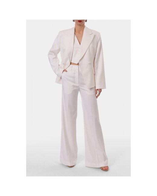 AGGI by HALEWSKI White Roksana Off X Shaped Blazer