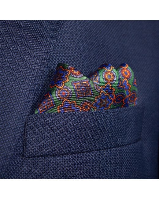 Otway & Orford Purple 'Millefiori' Silk Pocket Square for men