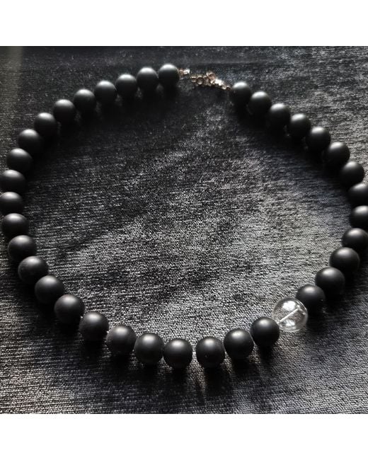 Laura Daili Blue Neutrals Timeless Pearl Glass Necklace