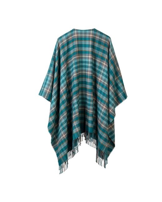 Araminta Campbell Ltd Blue West Coast Waters Lambswool Serape