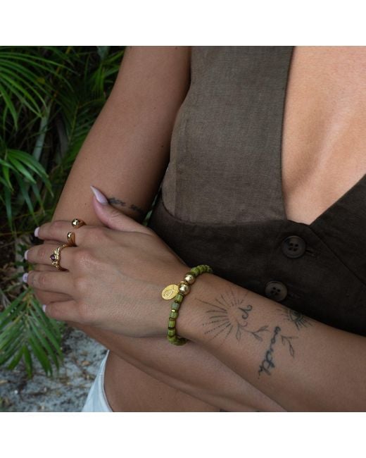 Ebru Jewelry Metallic Lucky Fish Beaded Bracelet