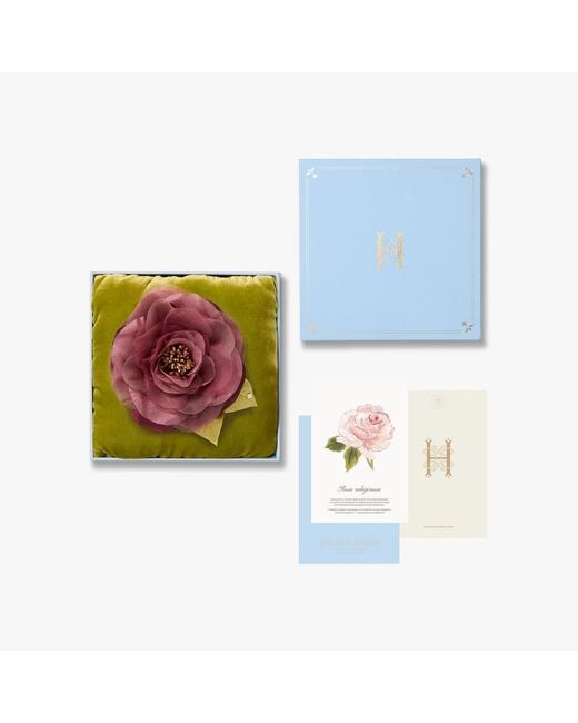 Helena Simon Pink The Mauve Open Rose Floral Brooch