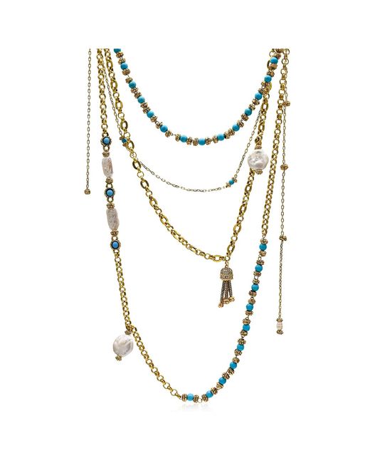 Bayemeyc White Mier Layered Necklace