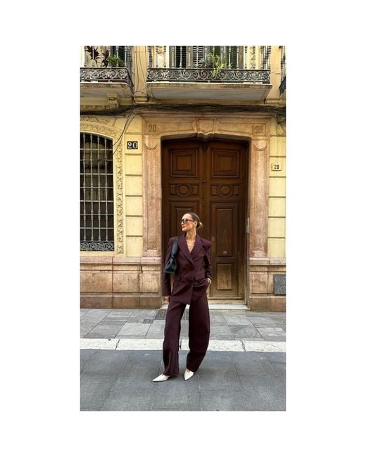 Icon Leva Purple Kaia Tailored Double Breasted Blazer Jacket