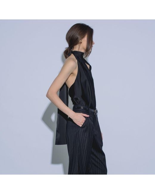 Centre Piece Black Eden Scarf Top