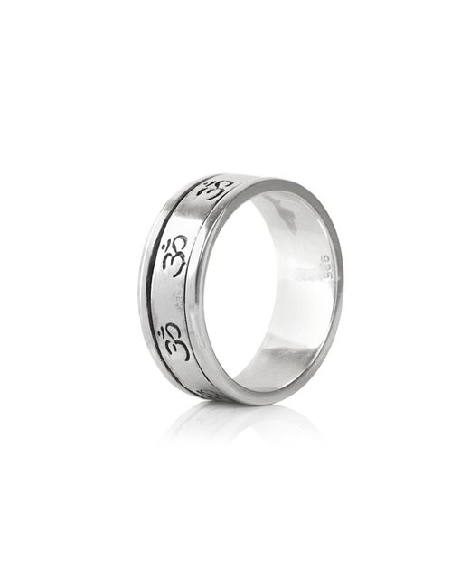 The Jewellery Store London Metallic Spinner Om Band Ring