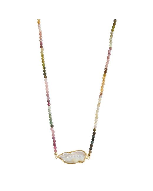 Argento Vivo Metallic The Pearl Bezeled Necklace