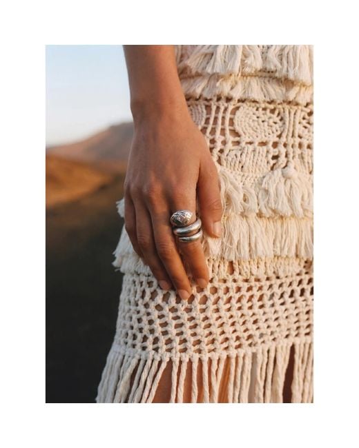 By Virgo White Nyra Ring