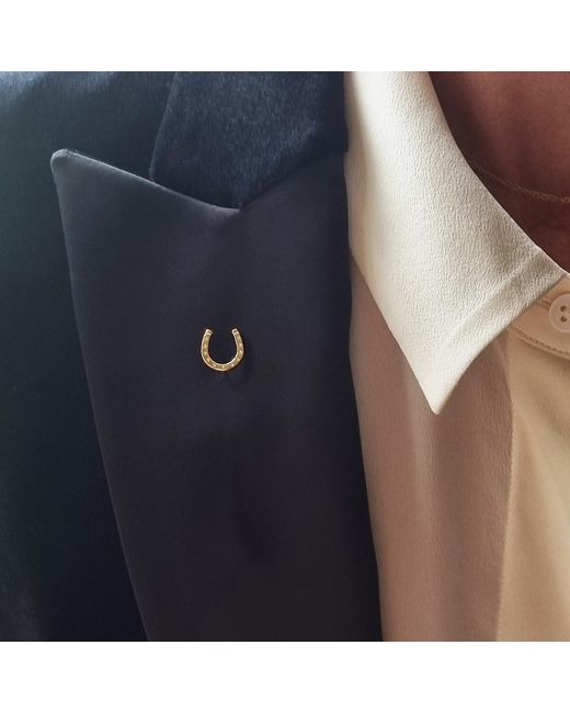 Lee Renee Metallic Lucky Horseshoe Lapel Pin – for men