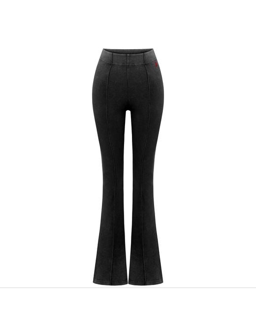 Pcfg Black Acid Washed Flare Sweatpant