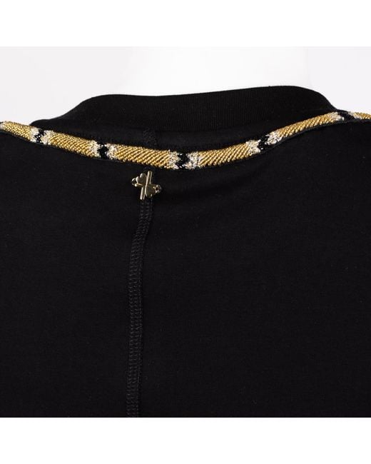 House of Laines London Black Laines Couture Embellished & Wrap Around Snake T-Shirt