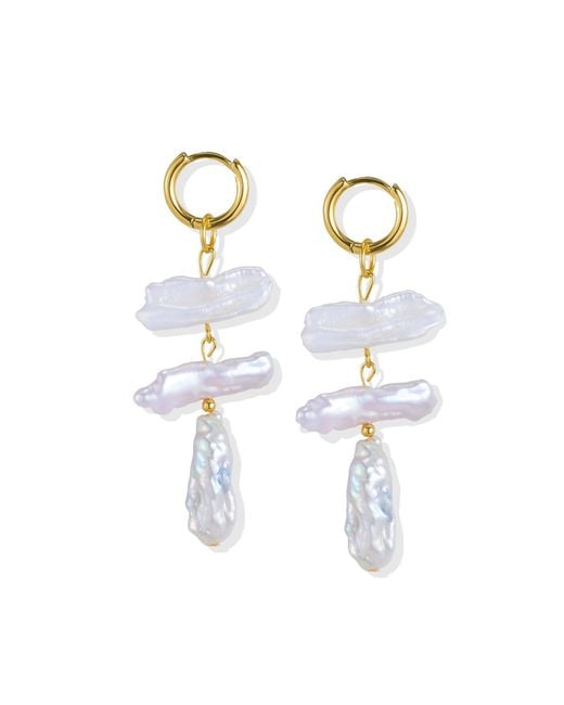 Lait & Lune Metallic Toccata Pearl Earrings