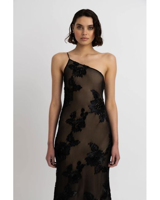 Amy Lynn Black Divya Floral Motif Maxi Dress