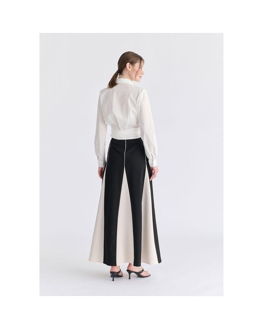 Paisie White Side Tie Wrap Blouse