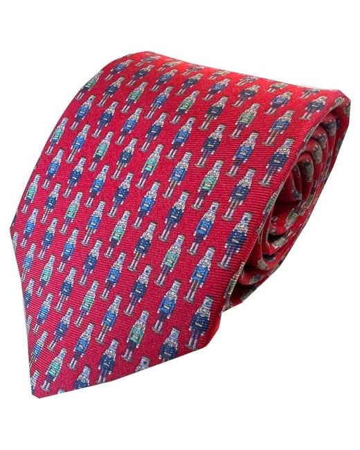 Lazyjack Press Red Sleigh All Day Tie for men