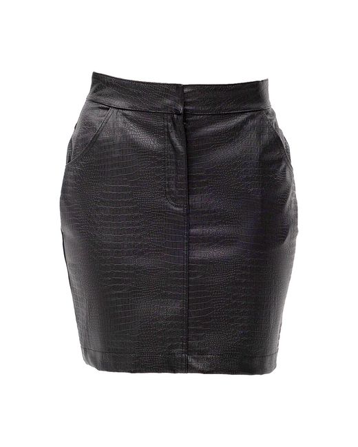 Maison Bogomil Black Faux Leather Mini Skirt
