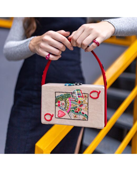 Simitri Red Poker Clutch Bag