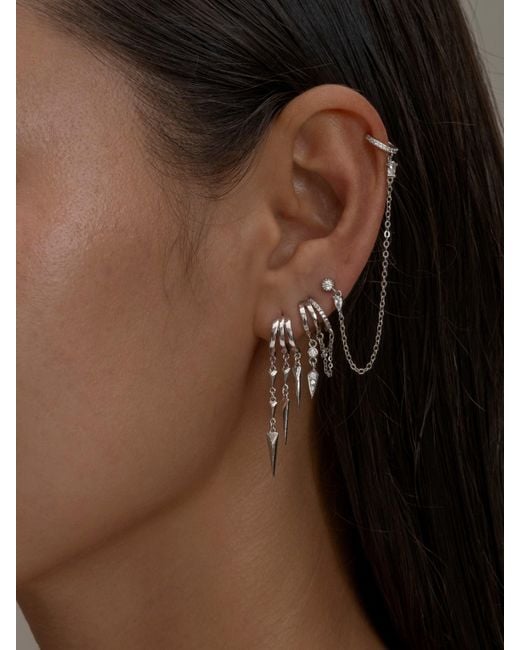 Aaria London Metallic Paloma Illusion Earrings