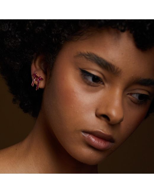 Kasun Metallic Lucky Star Earrings