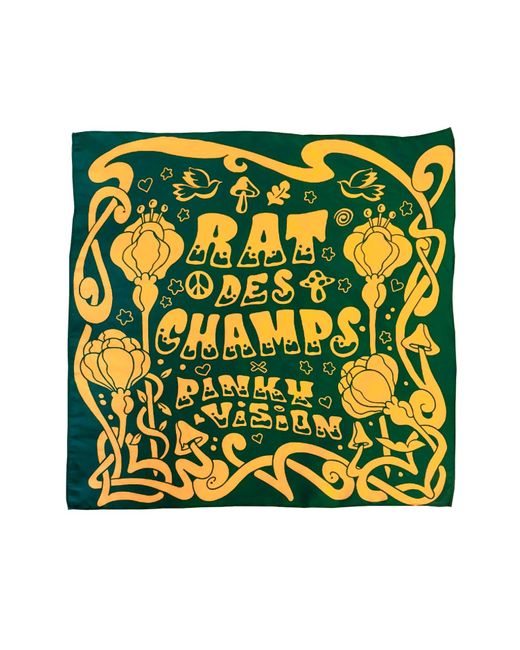 Rat Des Champs Yellow X Pinky Vision Scarf Forest