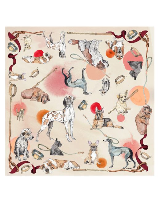Klements Metallic Neutrals Good Boy Silk Scarf