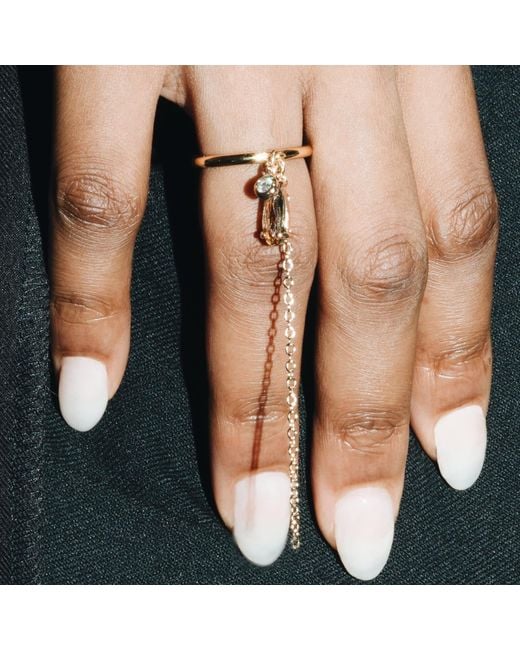 Studio Baloge Metallic Cascade Ring – Champagne