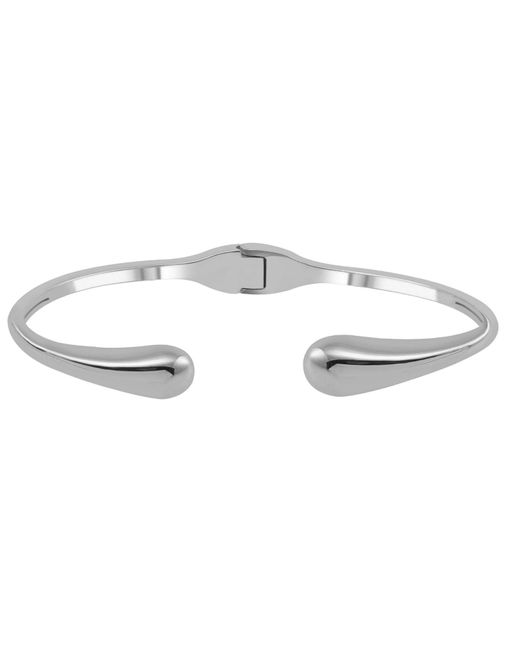 Lunaya Jewelry White Solid Pebble Cuff