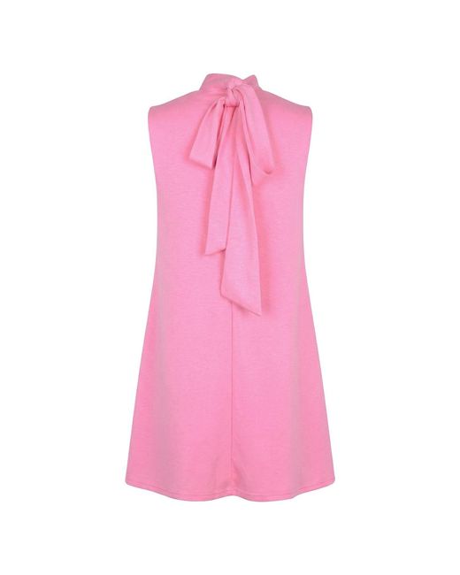 Modenaire Pink Floral Appliqué Mini Dress