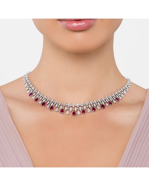 Latelita London Brown Duchess Ruby Statement Necklace