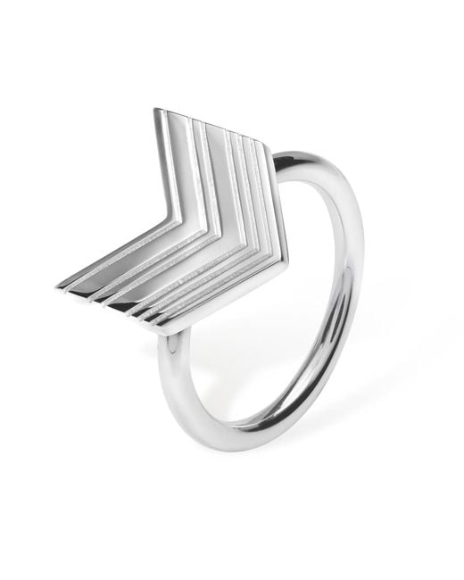 Lucy Quartermaine Metallic Art Deco Arrow Ring