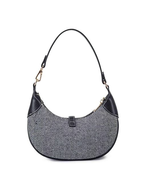 Mkf Collection - J'omor Gray Mire Half Moon Shoulder Bag