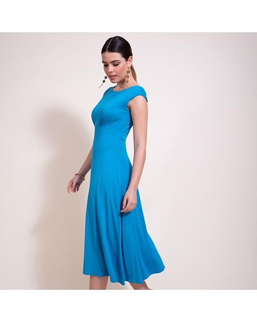 Alie Street London Blue Luna Midi Dress With Pockets