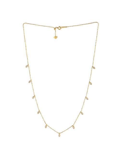 Artisan White Natural Diamond Drop Station Necklace