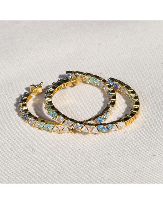 Native Gem Metallic Maré Hoop Earrings