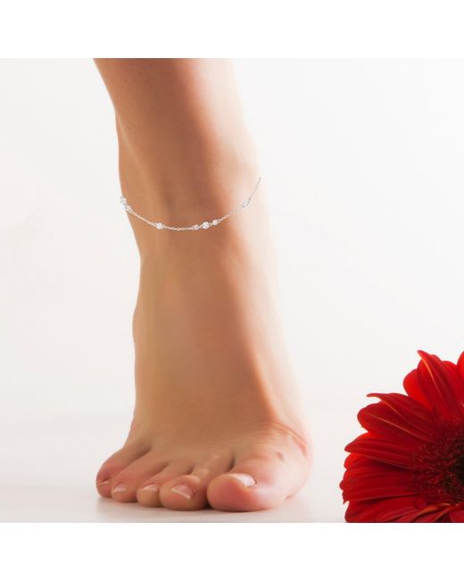 BLOOMTINE | Earth Angel HQ Metallic Illuminess Premium Sterling Sparkle Anklet