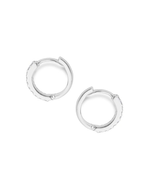 Nellou Jewellery Metallic Ava Huggie Earrings Large Sterling