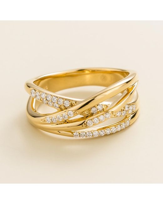 Juvetti Metallic Val Ring Diamonds Set