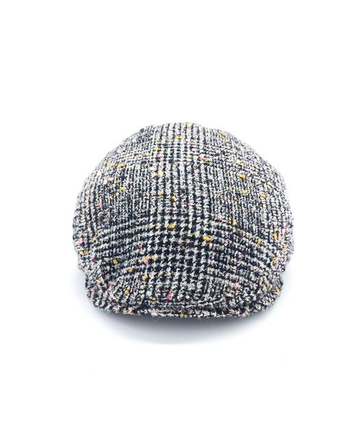 DORIA 1905 Gray Neutrals Neutral Princes Of Wales Woven Cap for men