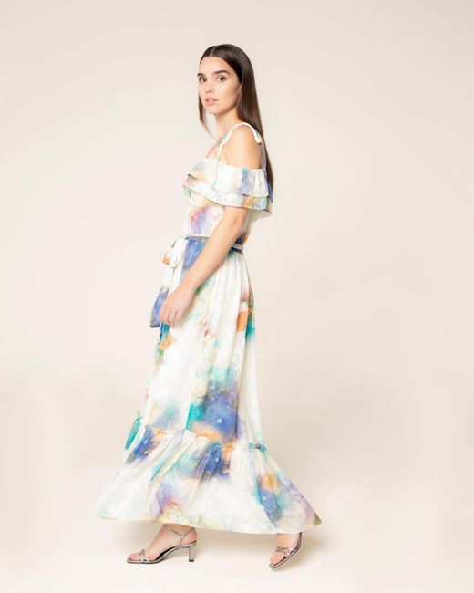 Niza Blue Off-Shoulder Dress Hawaii