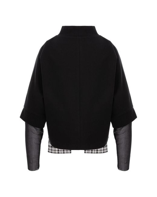 Larisa Dragna Black Midnight Tee Contrast Blouse