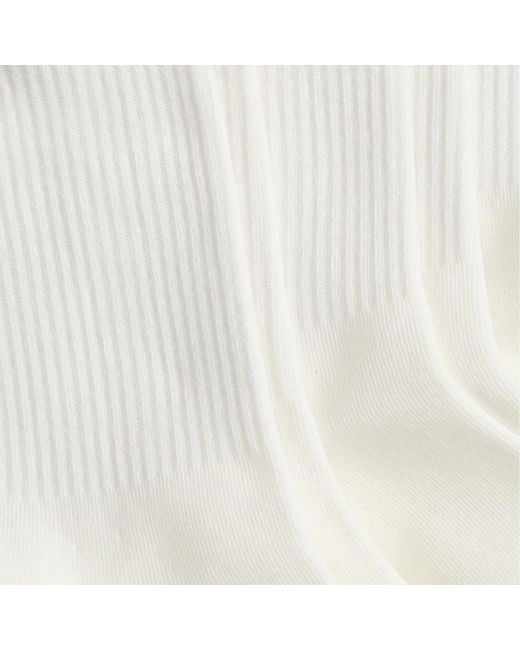 HIGH HEEL JUNGLE by KATHRYN EISMAN White Premium Cotton Frill Edge Socks