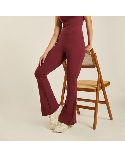 Be Athletica Be One Eighty Wrap-Waist Flared Leggings