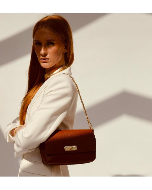 Apatchy London Brown The Maisie Midi Tan Leather Bag