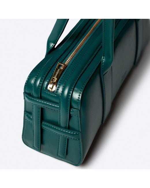 Svarian Green Paquin Shoulder Bag