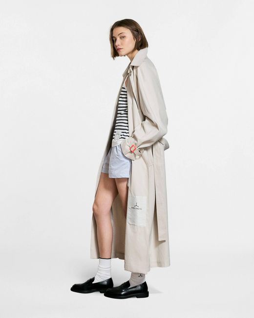 Saint One Co. White Neutrals Idols Trench Coat Sand X Fanta