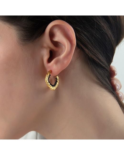 Milou Jewelry Metallic Alice Hoop Earrings