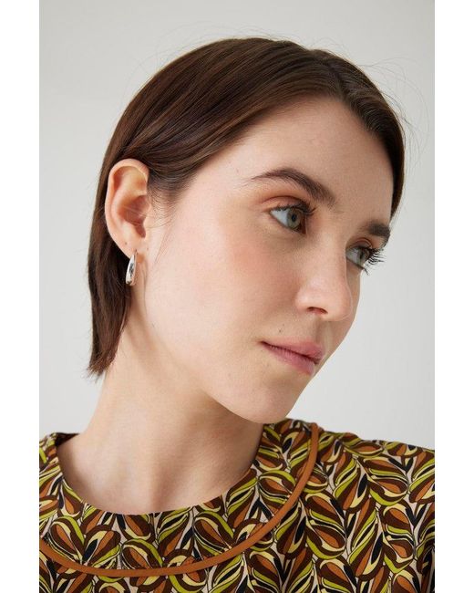 Exquise Natural Regular Round Neck Patterned Blouse