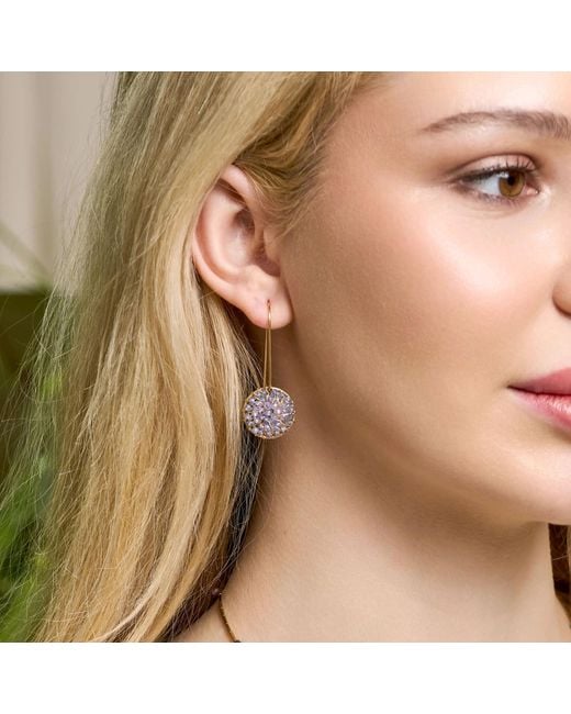 Corina Mardari Jewelry Blue Tanzanite Handmade Dangle -Filled Earrings