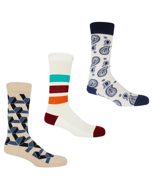 Peper Harow - Made in England White Neutrals Organic Socks Bundle – for men