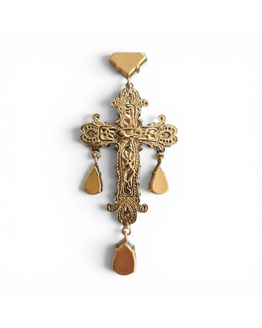Vstyle Sacred Art Ruby Cross Necklace